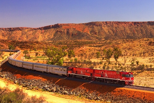 Getting a train through the Australian outback is a must for any Australian Bucket List.