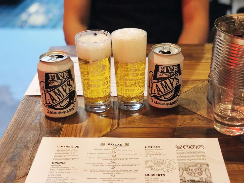 Five Lamps Lager – a budding Dublin brewery.