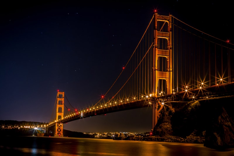 Driving over the Golden Gate bridge on a drive of the American West coast is one of the best bucket list examples. 