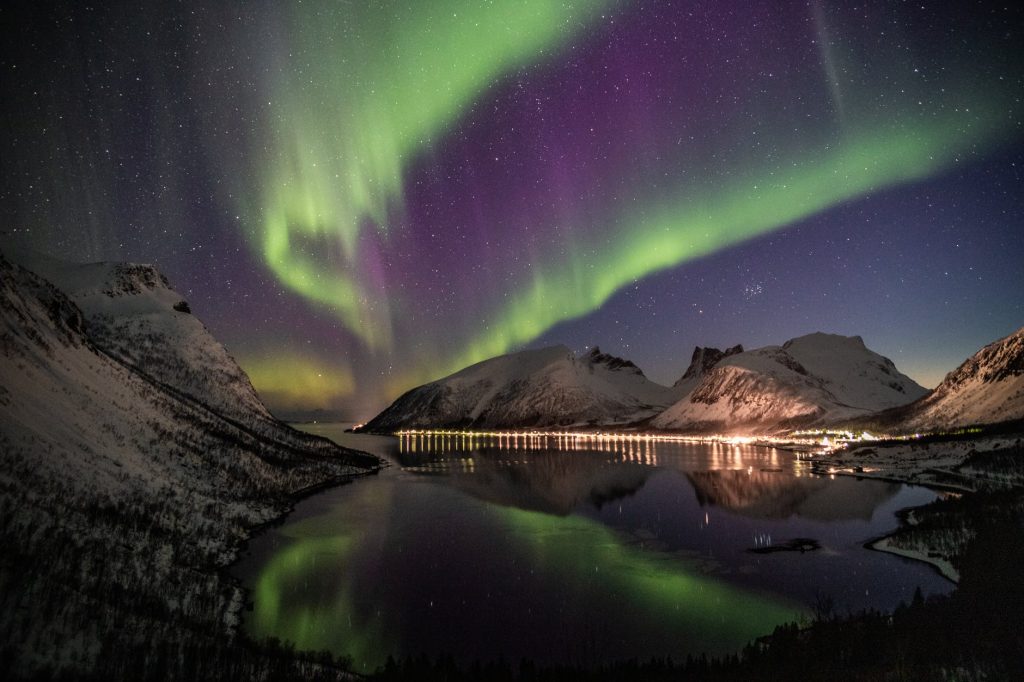 The Northern Lights as seen from Iceland. 