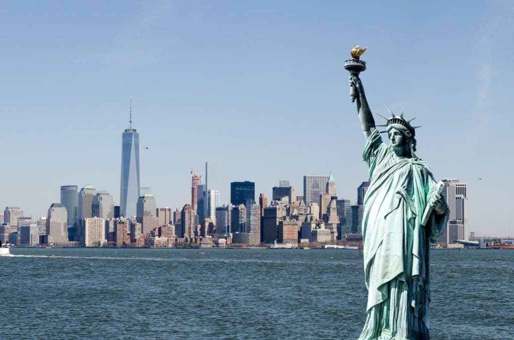 See the Statue of Liberty – the symbol of freedom.