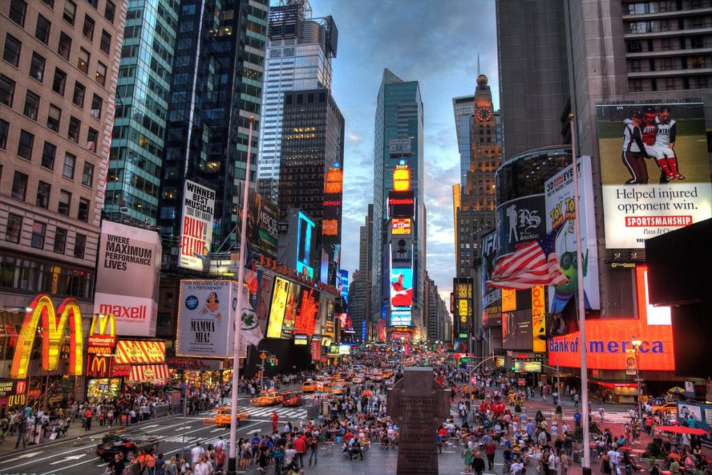 Visiting Times Square in NYC is one of the most incredible bucket list ideas. 