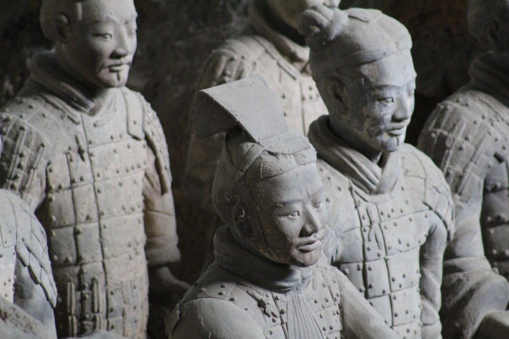 The Terracotta Warriors in Xi'an were constructed by China's first emperor. and are incredible.