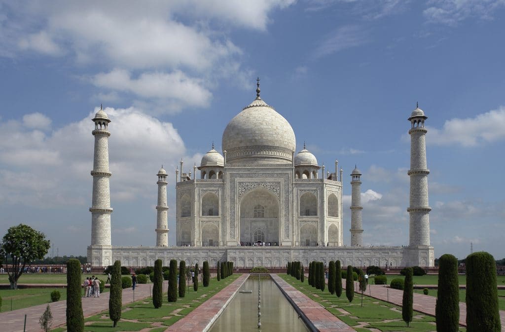 Agra is home to the Taj Mahal.