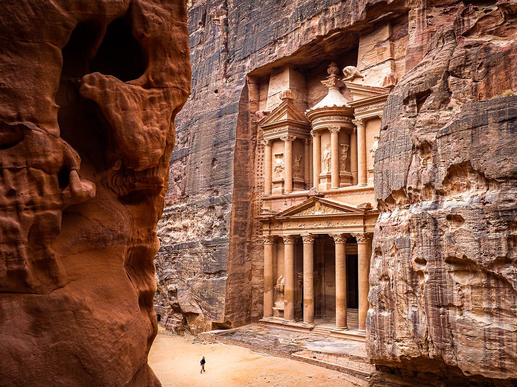 Petra in Jordan is an example of ancient archaeology.