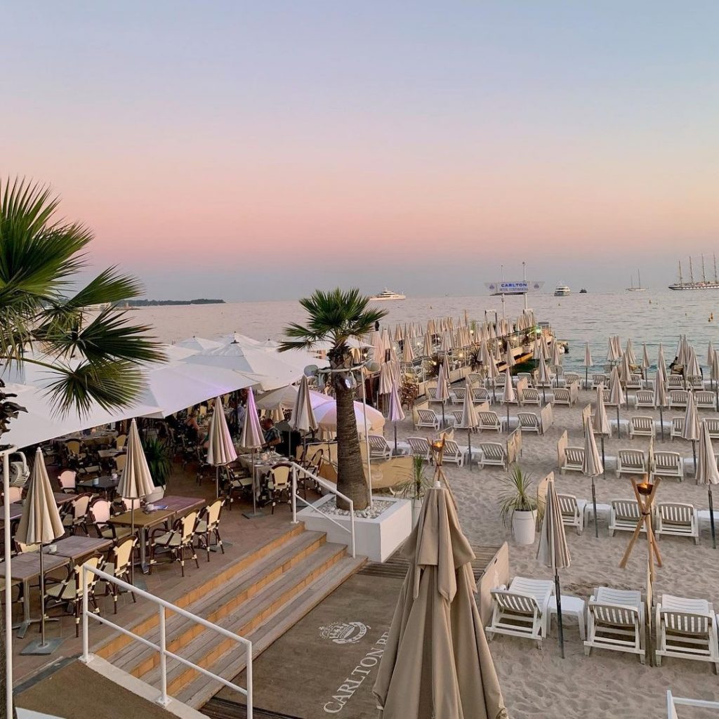 Carlton Beach Club in Cannes offers an old-school feel.