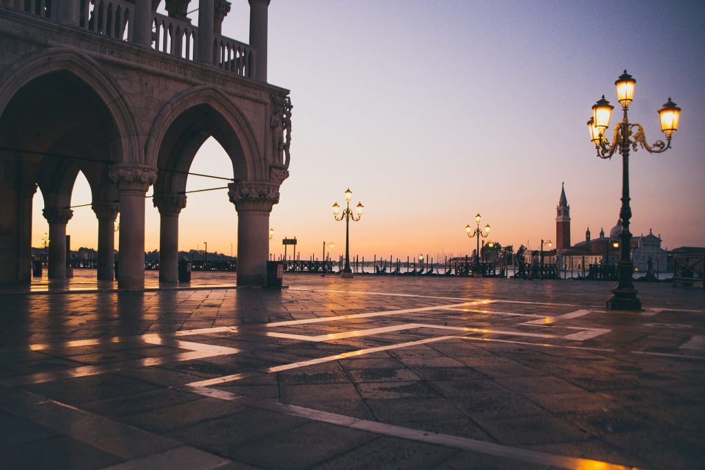 Witness the sun come up on a day in Venice from St Mark's Square.