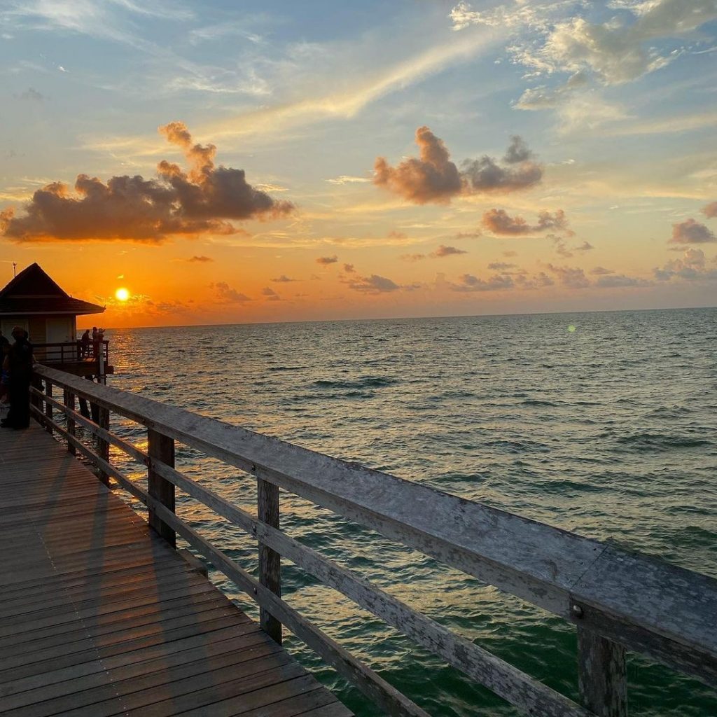 Naples Pier is very popular.