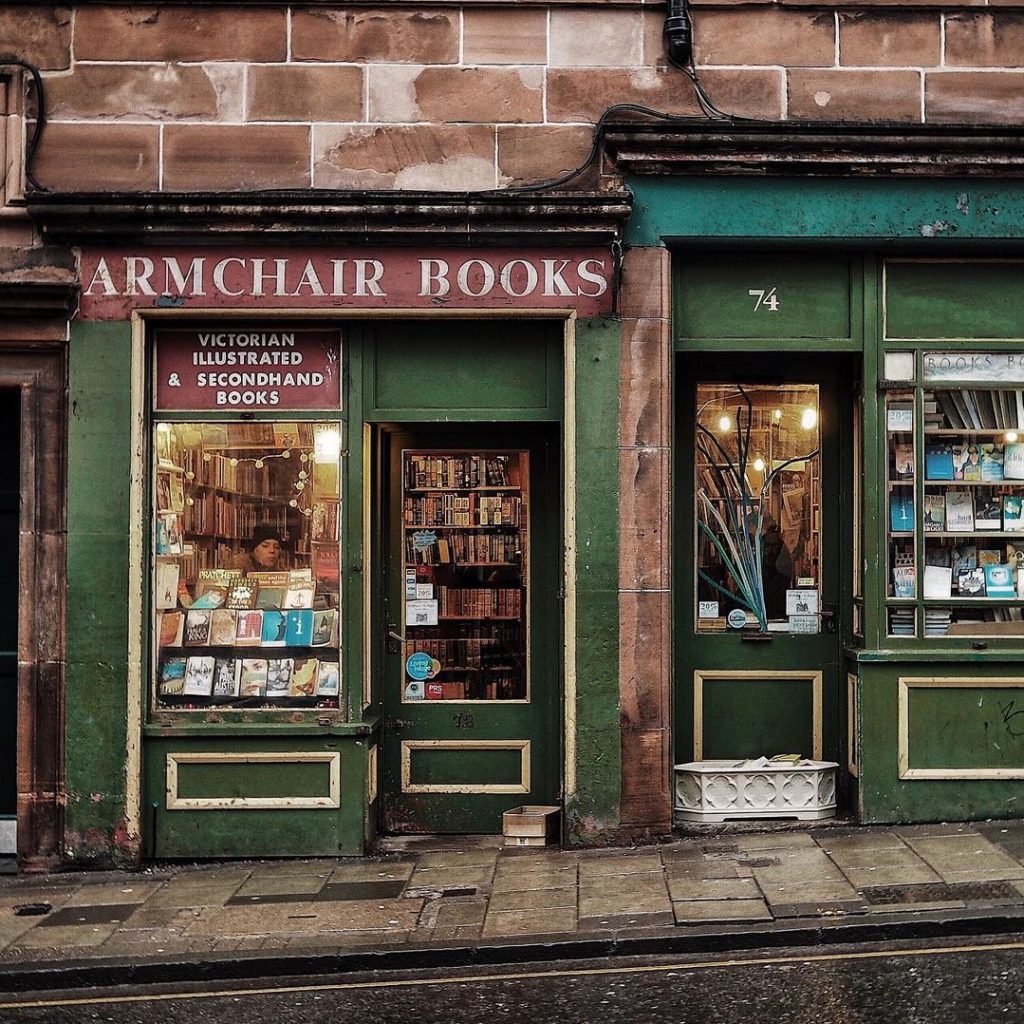 Armchair Books tops our list of best bookshops in Edinburgh.