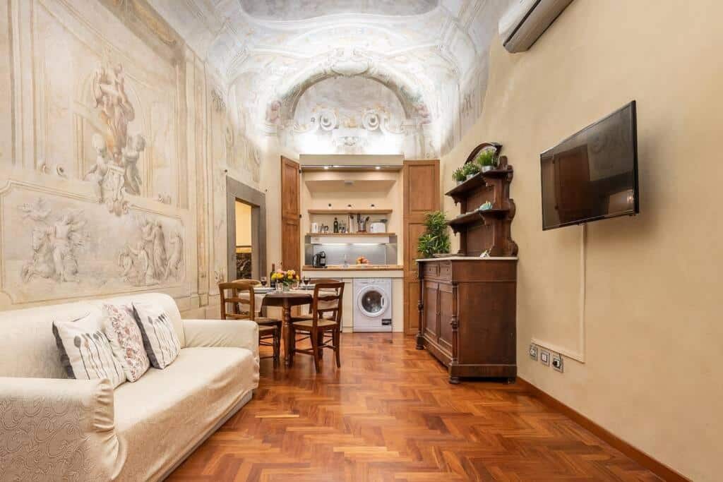 The Ponte Vecchio Luxury Apartment is one of the best Airbnbs in Florence, Italy.