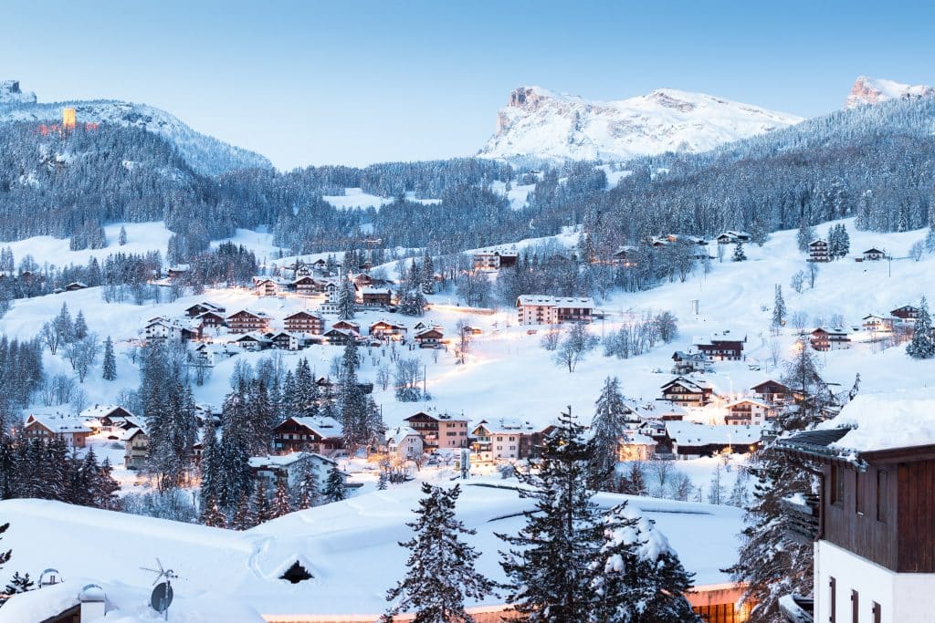Cortina d'Ampezzo is a popular ski destination.