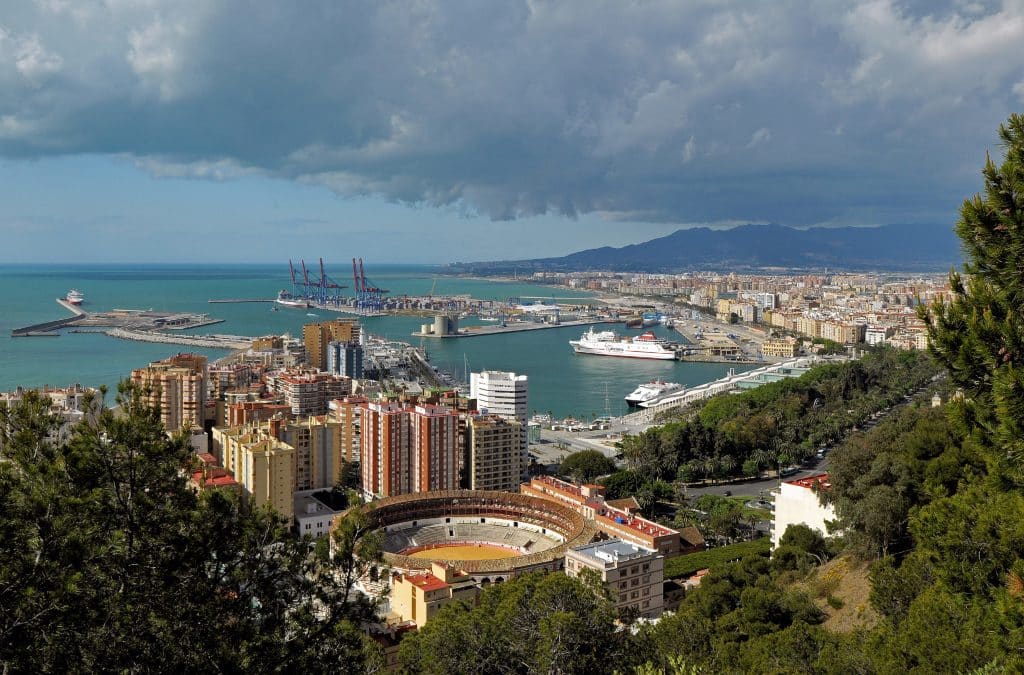 Malaga is one of the warmest places in January in Europe.