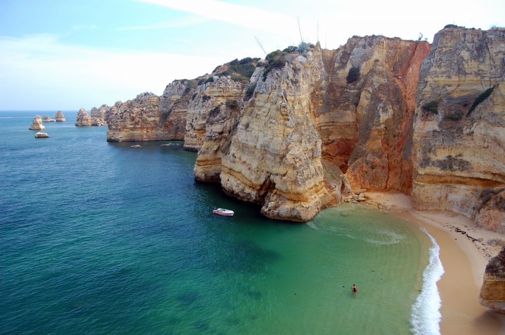 Praia Dona Ana tops our list of best beaches on the Algarve you need to visit.