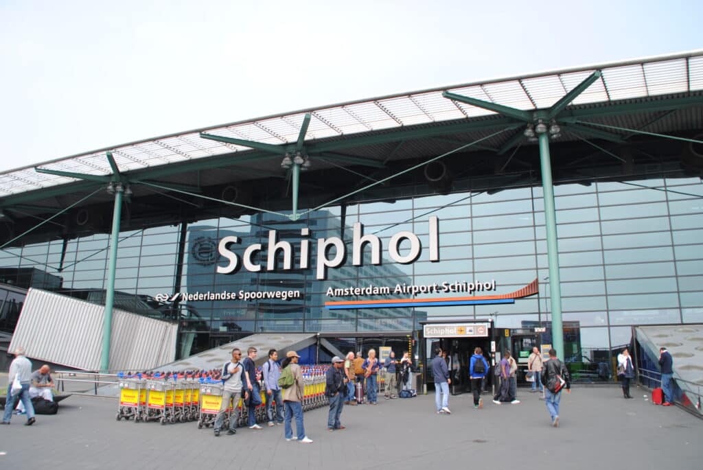 Amsterdam Airport Schiphol is one of the largest airports in Europe.