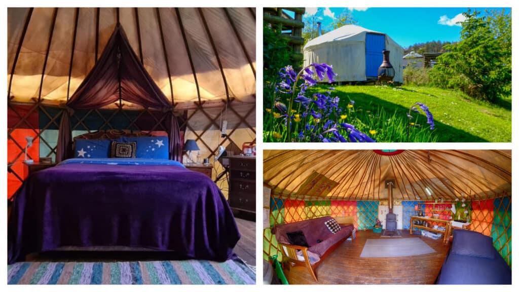 Marthrown of Mabie is one of the best places for glamping in Scotland with a hot tub.