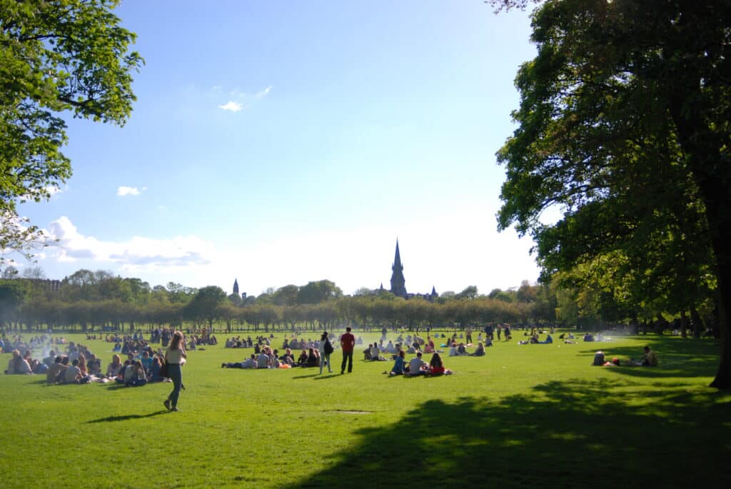 The Meadows is one of the best parks in Edinburgh.