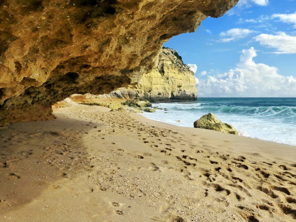 Vale de Centeanes Beach is home to some of the most amazing caves in Portugal.