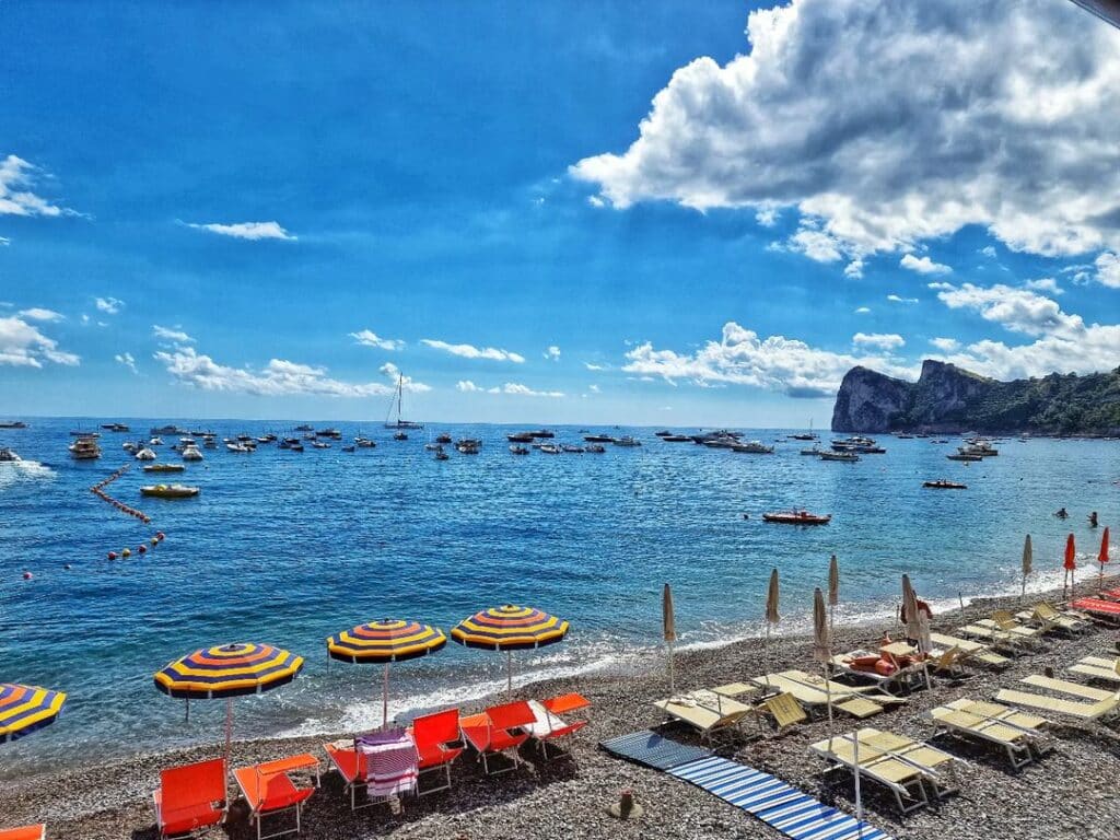 Marina del Cantone is a beautiful beach on the Sorrento Coast.