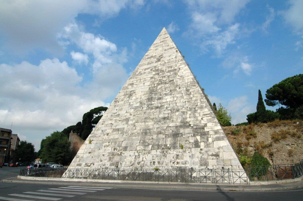 The Pyramid of Cestius is one of the best hidden gems in Rome.