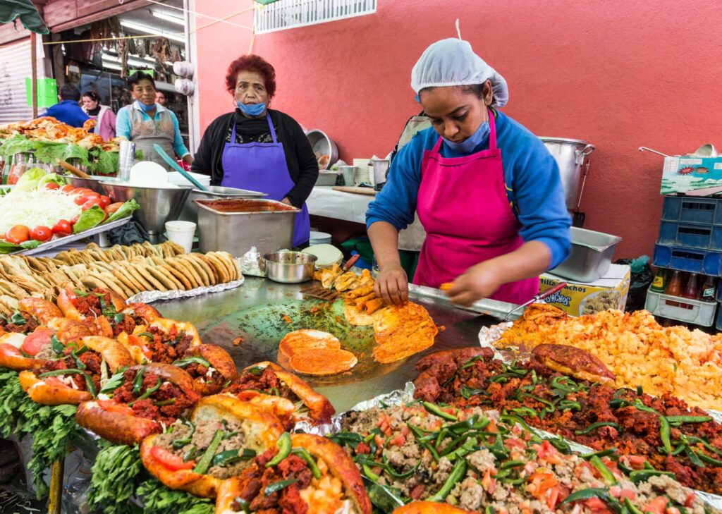 Mexican street foods are fresh and delicious.