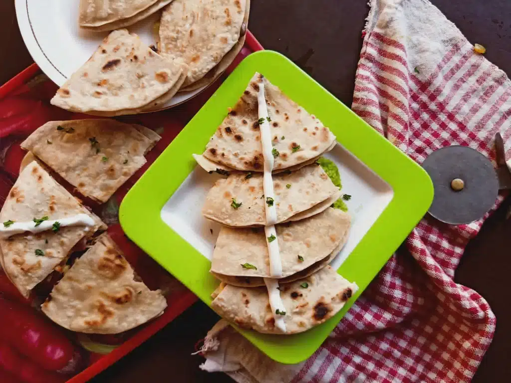 Quesadillas are a cheese-filled delight.