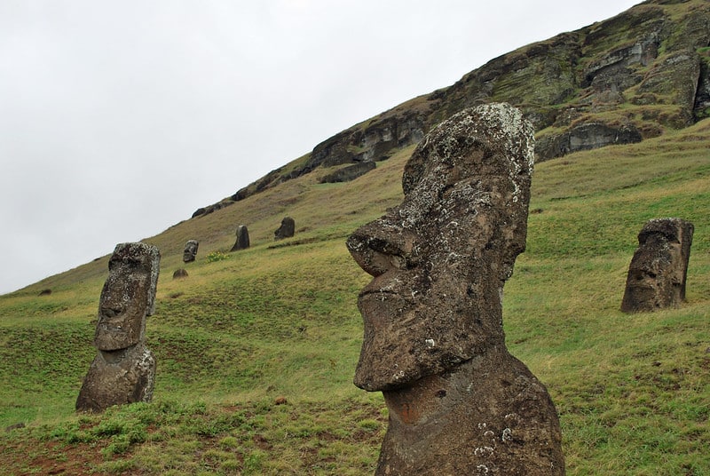 Moai is an impressive group of statues.
