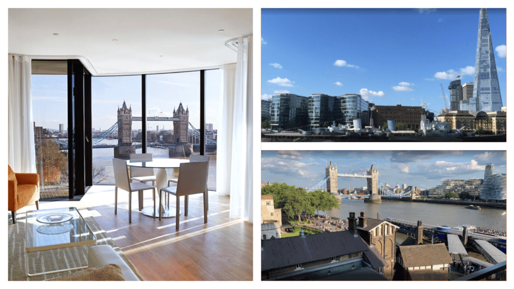 Cheval Three Quays is one of the best hotels with a view in London.