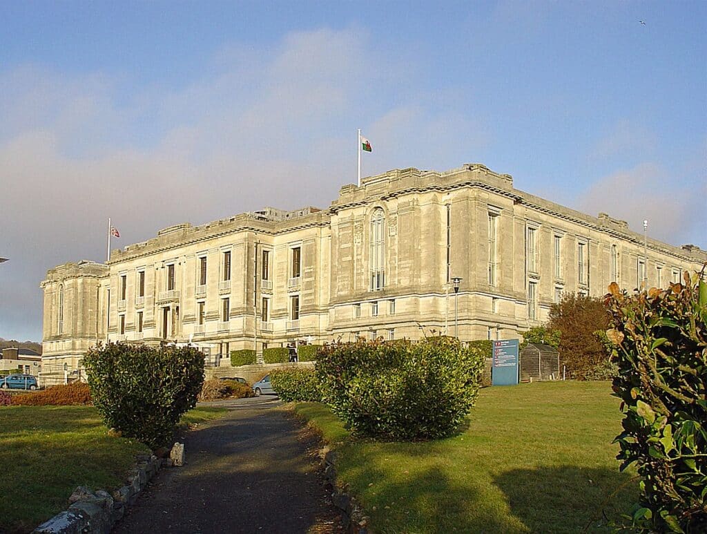 The National Library is the biggest in Wales.