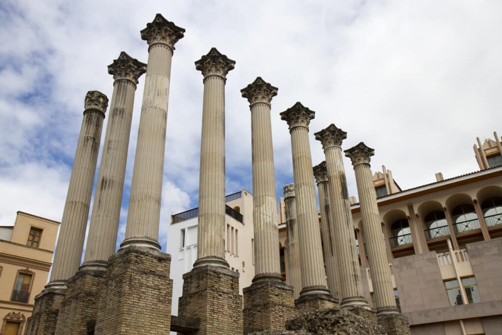 The Roman temple was discovered in the 1950s.