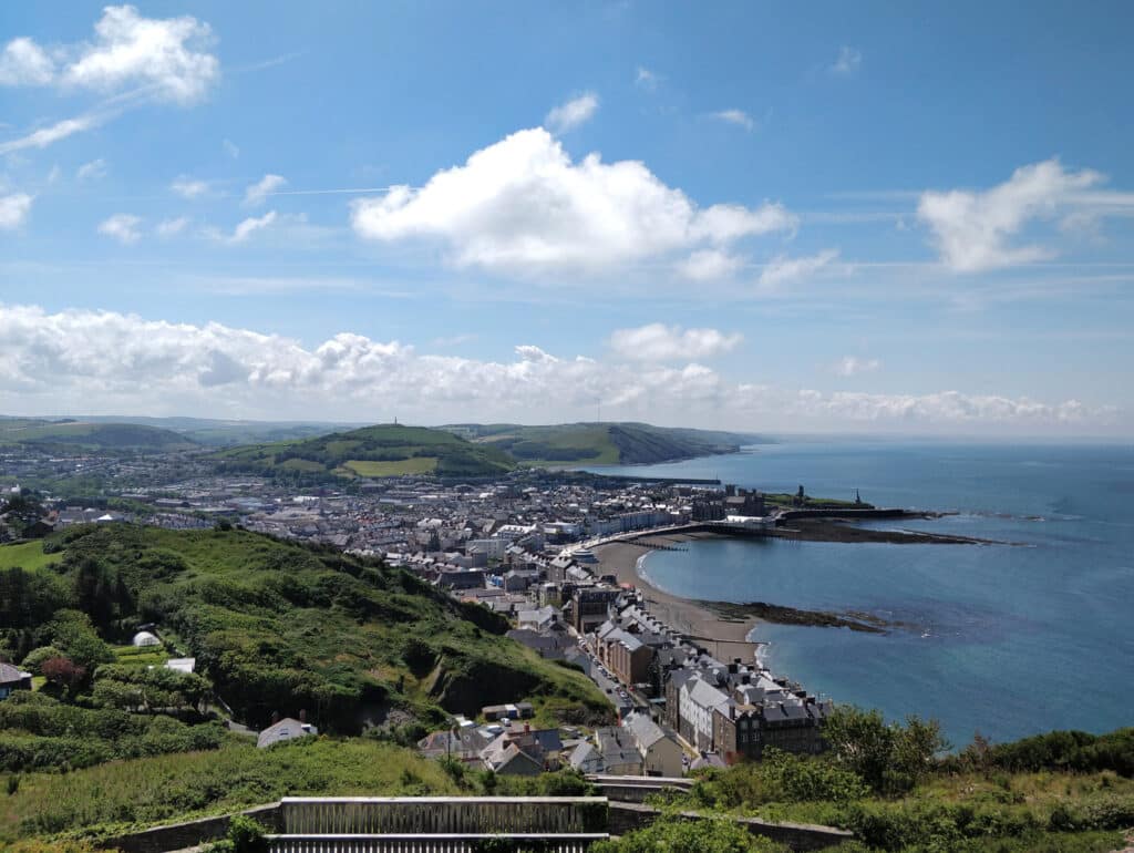 Constitution Hill provides a view from above.