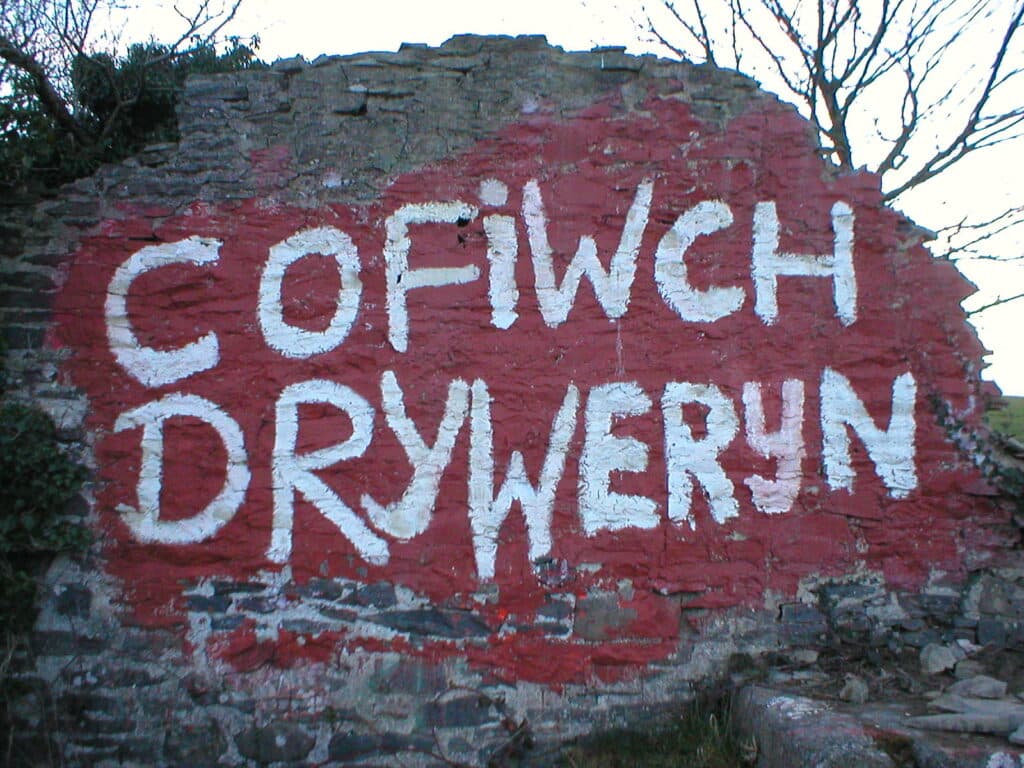 Visiting the Cofiwch Dryweryn graffiti is one of the best things to do in Aberystwyth.