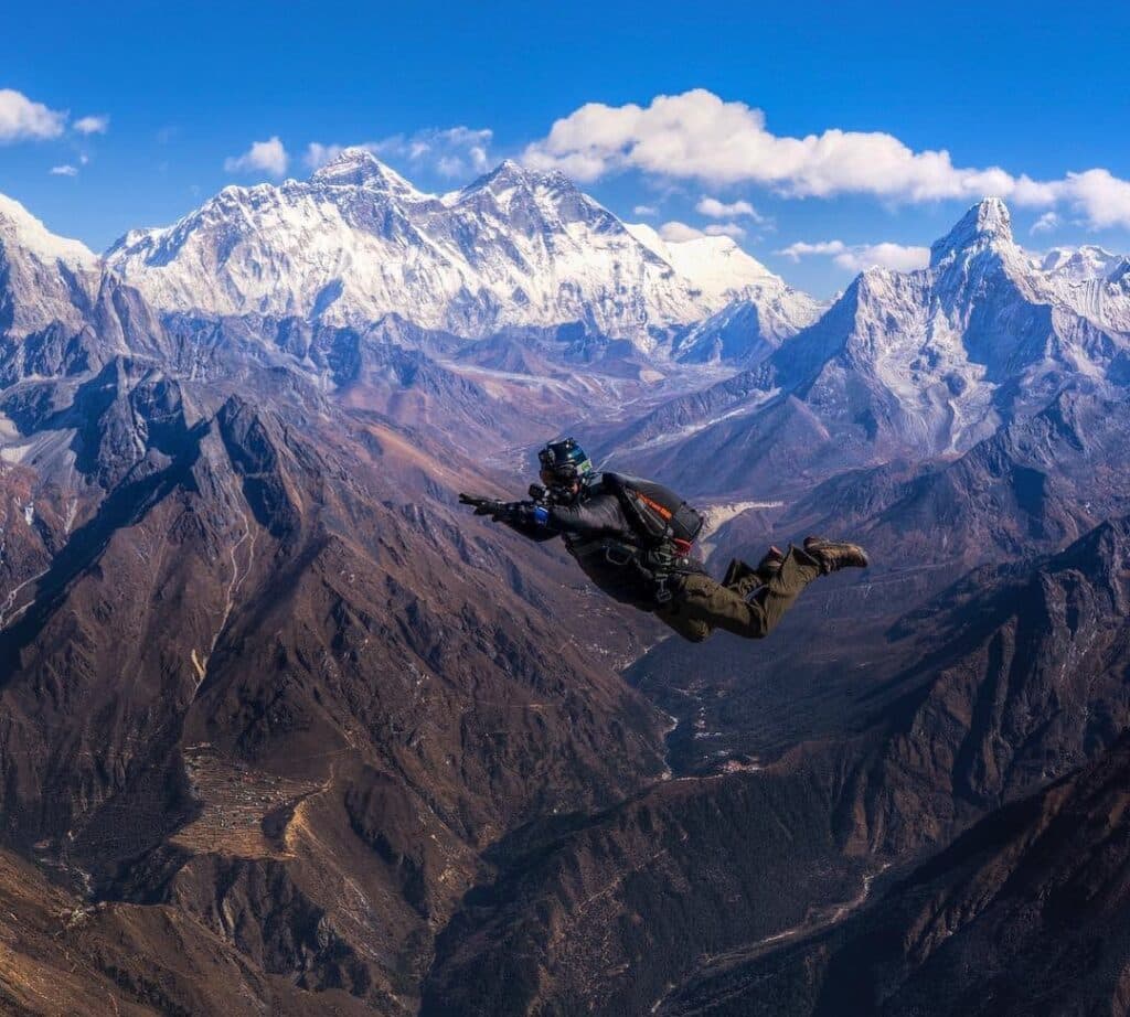 Nepal is one of the best places in the world for skydiving.