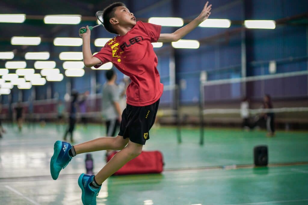 Badminton's non-contact nature reduces the risk of concussions and sprains.