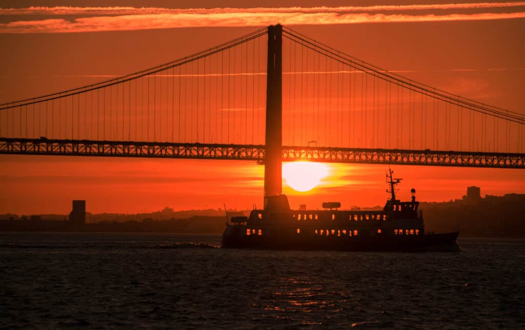 Consider a sunset cruise along the River Tragus to enjoy the sunset in Lisbon.