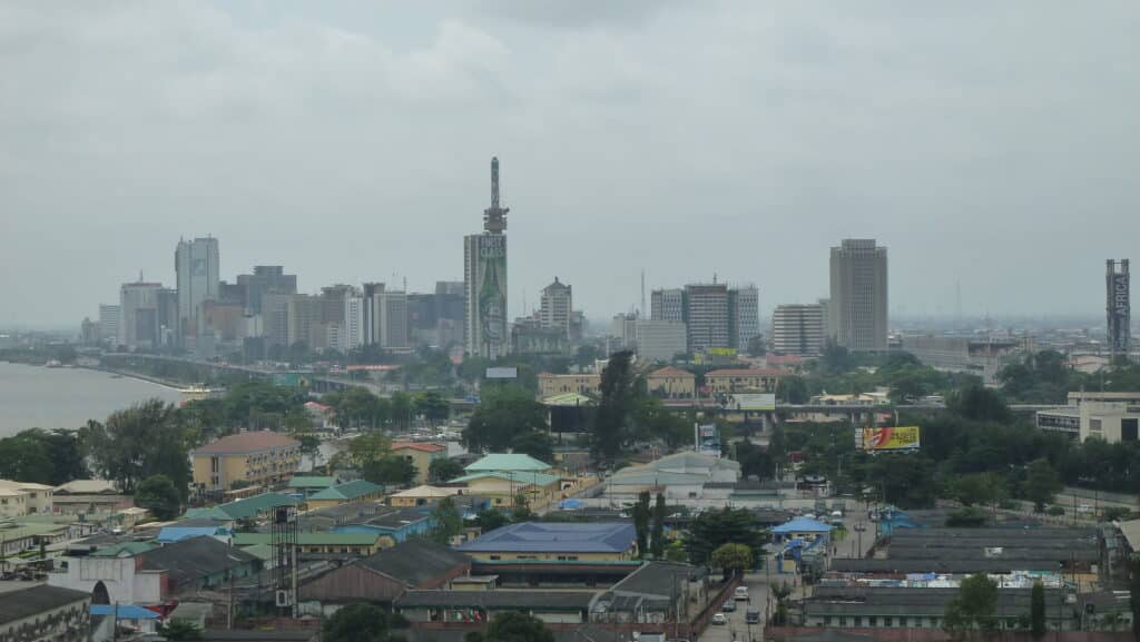 The skyline of Lagos as seen from Victoria Island. Nigeria should be your next adventure thanks to its amazing cities.