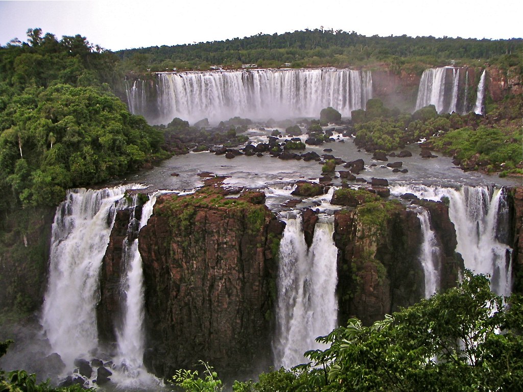Beautiful view of Iguazu falls, Argentina.