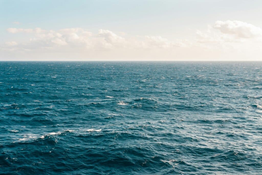 An empty and choppy sea. Taking swimming precautions is one of our top Nigeria travel tips.