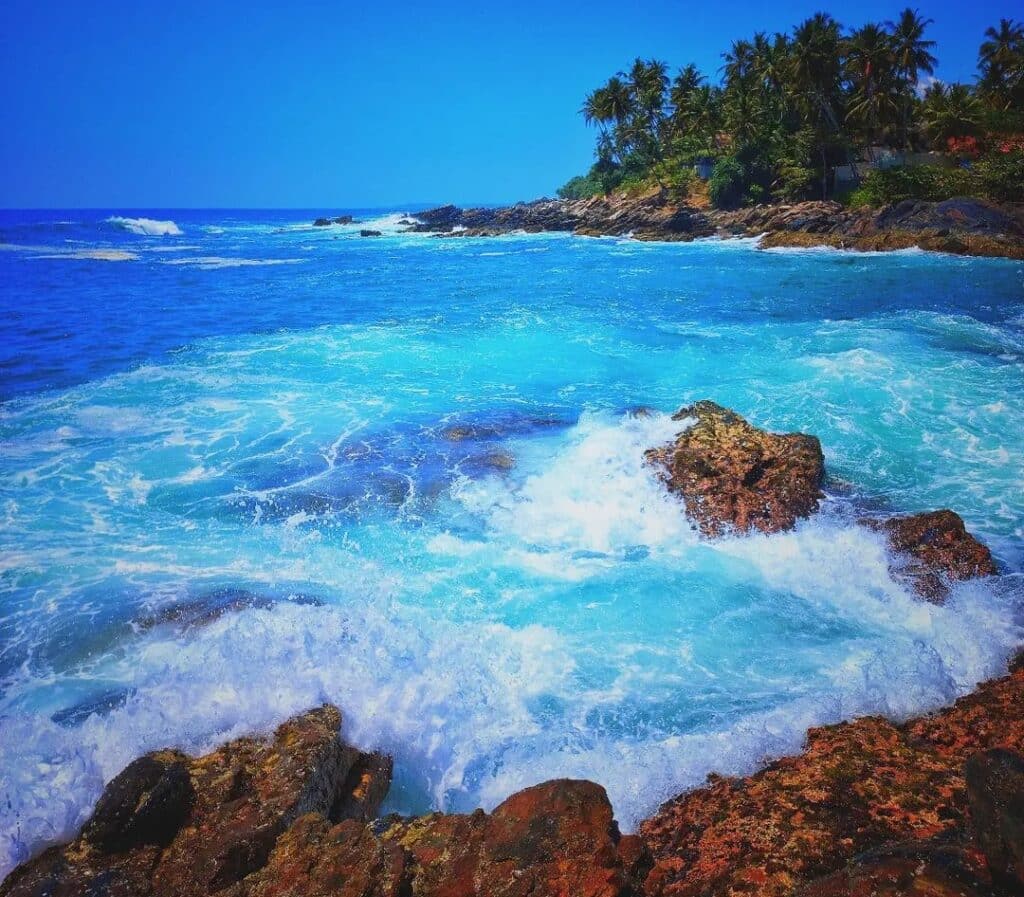 A beautiful view of Nilwella Beach.