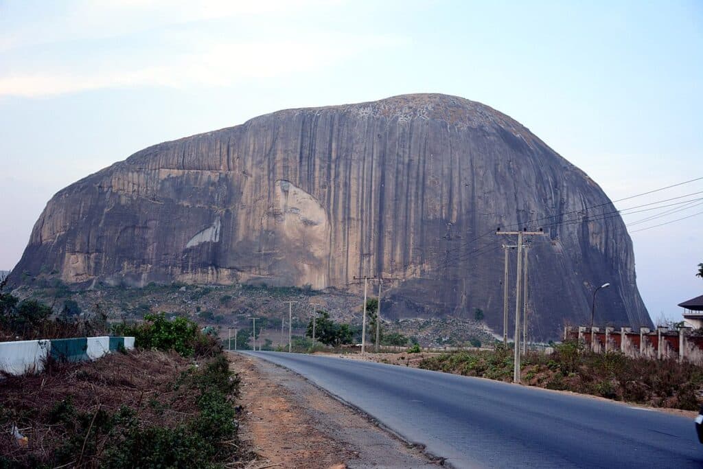 Zuma Rock in Nigeria to demonstrate that taking note of landmarks is on of our Nigeria travel tips.