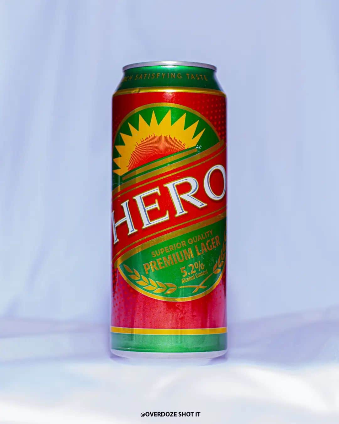 Image of a can of Hero beer, a Nigerian lager brewed for a refreshing taste.